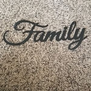 Black Metal Family Sign